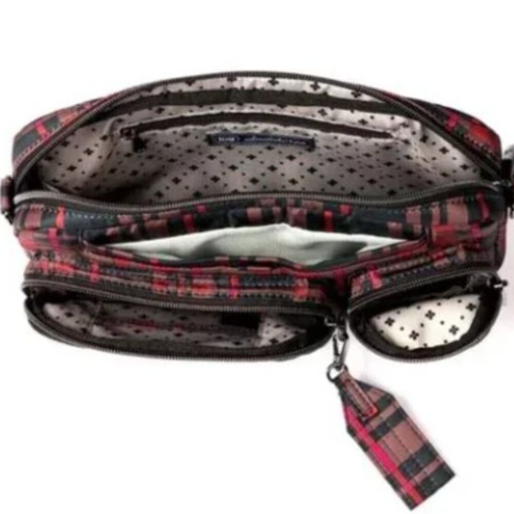 LUG Switcheroo Crossbody Bag - Black & Berry Plaid - Picture 2 of 6